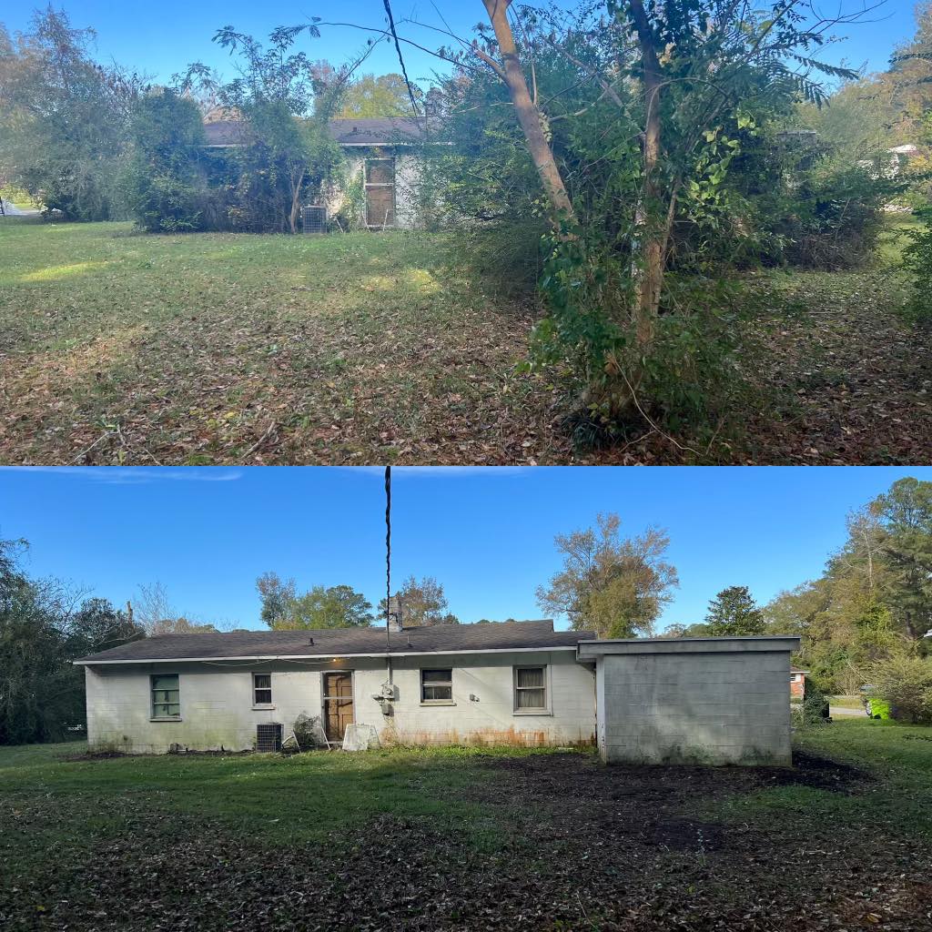 Land Clearing and Site Preperation Service land cleared and site preperation perfomed on a home that was overgrown with vegetation